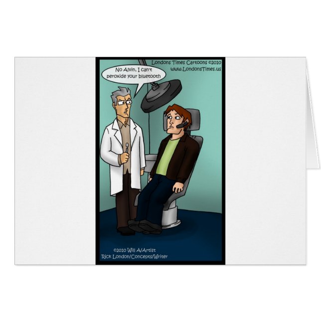 ¿Dentista Peróxido Bluetooth? Tarjetas Regalos Div (Anverso (Horizontal))