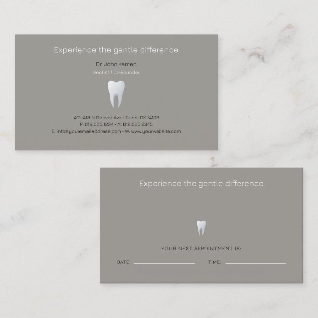 Dentista | Tarjeta de cita dental (Anverso / Reverso)