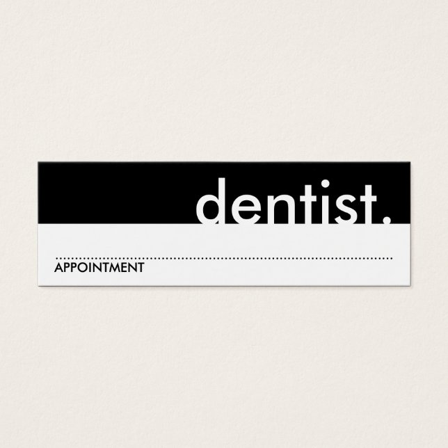 dentista. (Tarjeta de citas) (Frente)