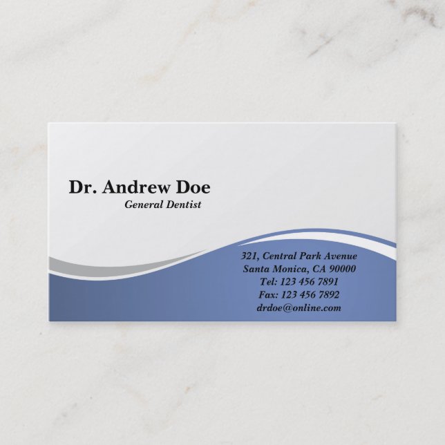 Dentista - tarjetas de visita (Anverso)