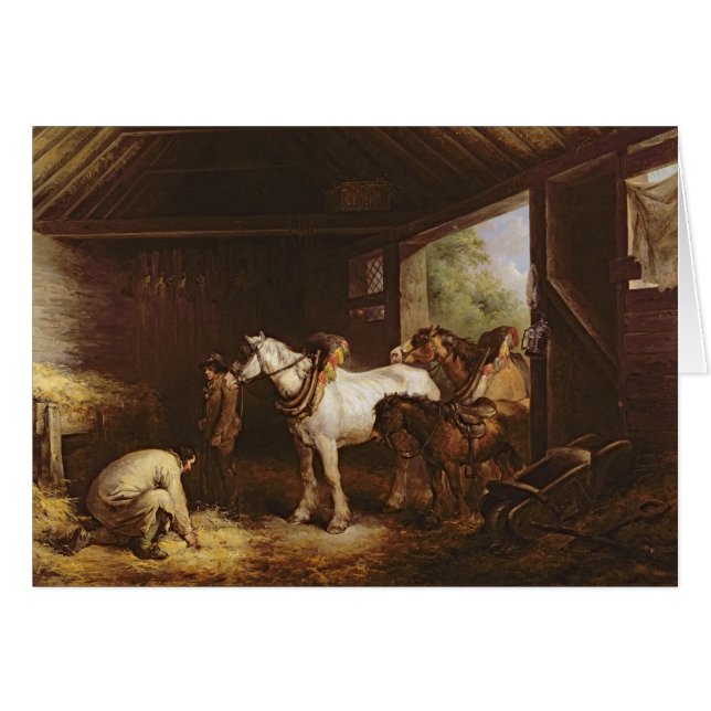 Dentro de un establo (Anverso (Horizontal))