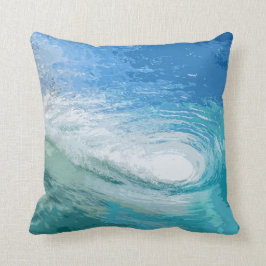 Dentro del Cojín decorativo azul de las