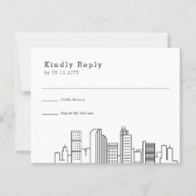 Denver, Boda de Colorado | RSVP estilizada de líne