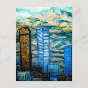 Denver Cityscape, pintura de postales