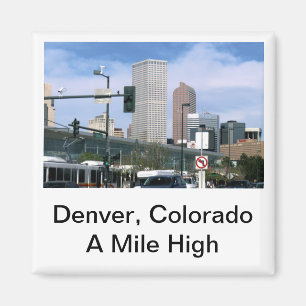 Denver, Colorado - Un imán frigorífico de una mill