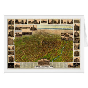 Denver, mapa panorámico del CO - 1908