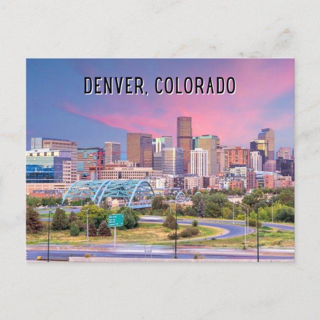 Denver, tarjeta postal de Colorado (Anverso)