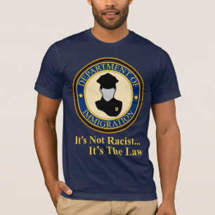 Departamento de camiseta de la inmigración