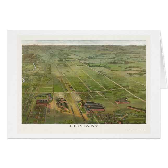 Depew, mapa panorámico de NY - 1898 (Anverso (Horizontal))
