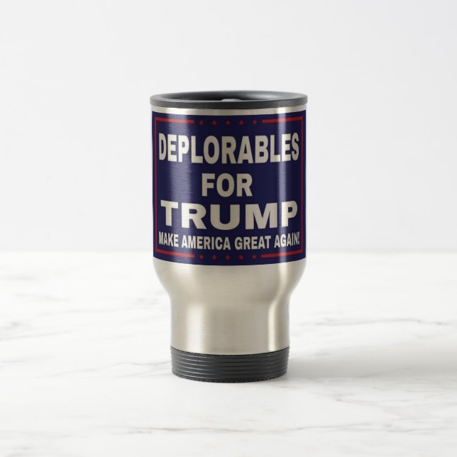 Deplorables para la taza del teléfono del triunfo (Centro)