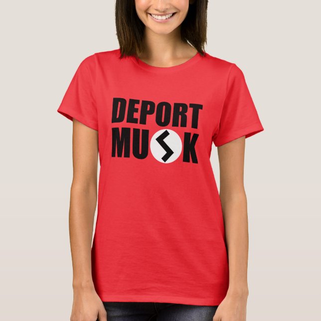 Deportar la camiseta de Elon Musk para mujeres (Anverso)