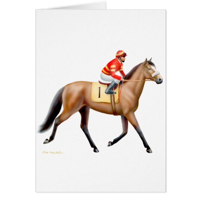 Deporte de reyes Racehorse Card (Frente)