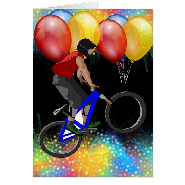 Deporte en bicicleta Feliz cumpleaños, destino de  (Frente)