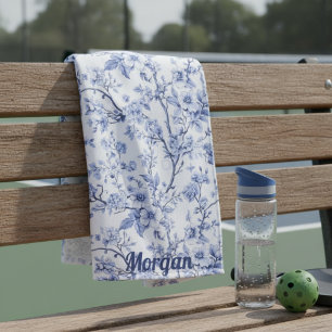 Deporte floral azul vintage francés elegante perso