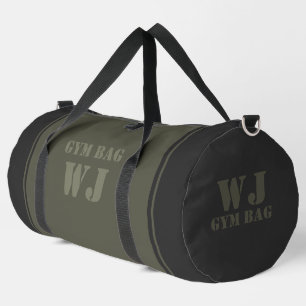 Deporte Grande Bolso de Gimnasio Verde Militar Nombre Personaliza