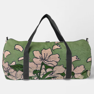 Deporte Grande Bolso de viaje con cascada de flores rosadas