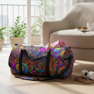 Deporte Grande Bolso de viaje con remolino psicodélico