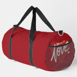 Deporte Grande Bolso de viaje con tipografía blanca y roja vibran