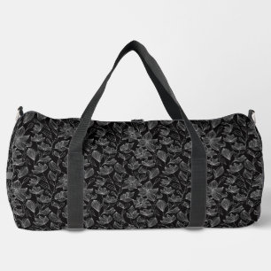 Deporte Grande Bolso de viaje de flores blancas elegante personal