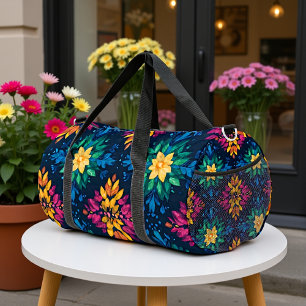 Deporte Grande Bolso de viaje floral exuberante