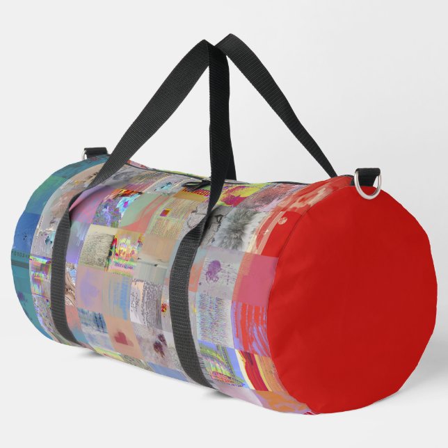 Deporte Grande Bolso de viaje geométrico de patchwork tradicional (Esquina izquierda)