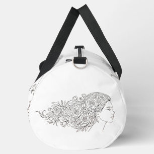 Deporte Grande Bolso Deportivo de Arte Floral Minimalista de Muje