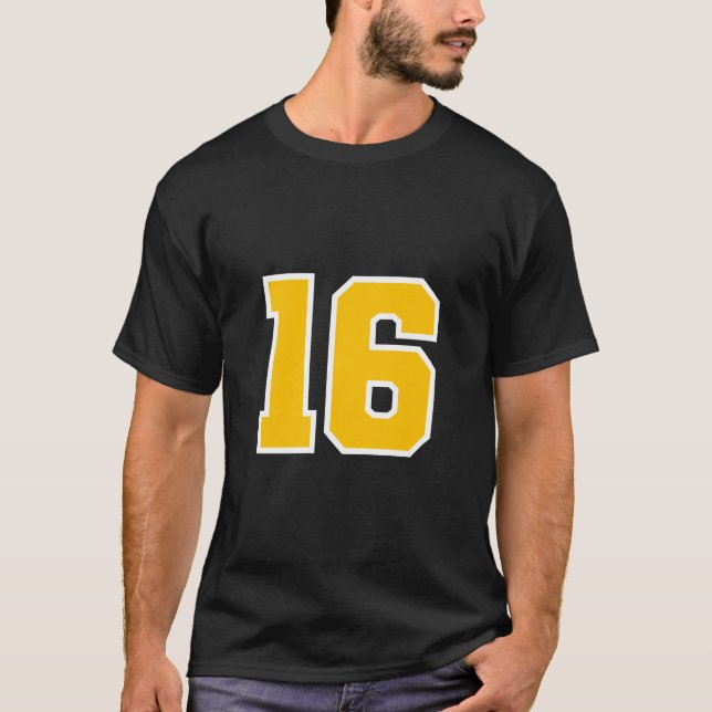Deporte Jersey Favorito Lucky Number Gold #16 (Anverso)