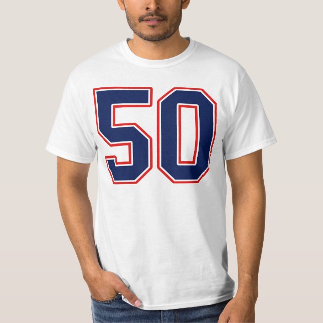 Deporte Jersey Número Cincuenta 50 (Anverso)
