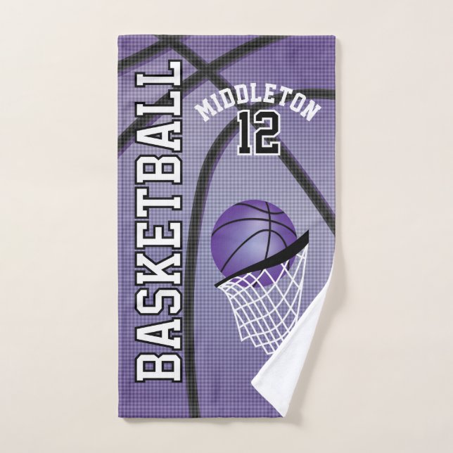 Deporte morado 🏀 baloncesto | DIY Textos (Toalla de mano)