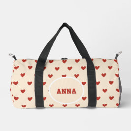 Deporte Pequeño Bolso de gimnasio con patrón de corazones rosas si
