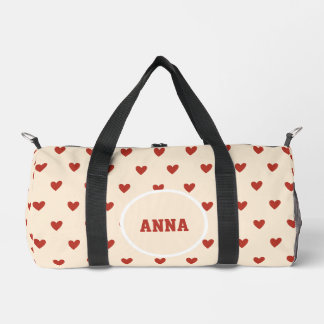 Deporte Pequeño Bolso de gimnasio con patrón de corazones rosas si