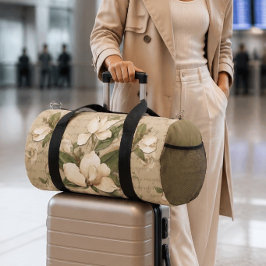 Deporte Pequeño Bolso de viaje con estampado floral de magnolia