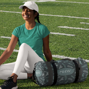 Deporte Pequeño Bolso de viaje con patrón de agujas de pino Monogr