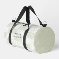 Bolso de viaje vintage floral verde salvia de patc