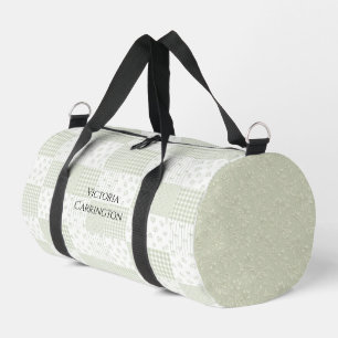 Deporte Pequeño Bolso de viaje vintage floral verde salvia de patc