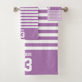 Deportes a rayas personalizados numerados con nomb