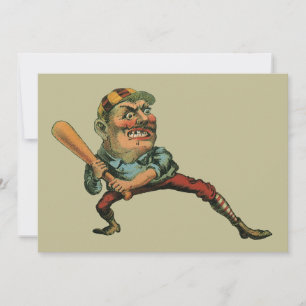 Deportes Antiguos, Jugador de Béisbol Enfadado bat