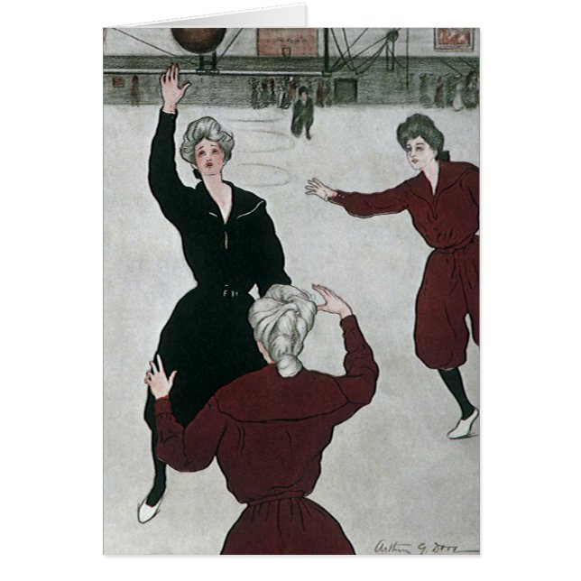 Deportes de época, baloncesto femenino en juego (Frente)