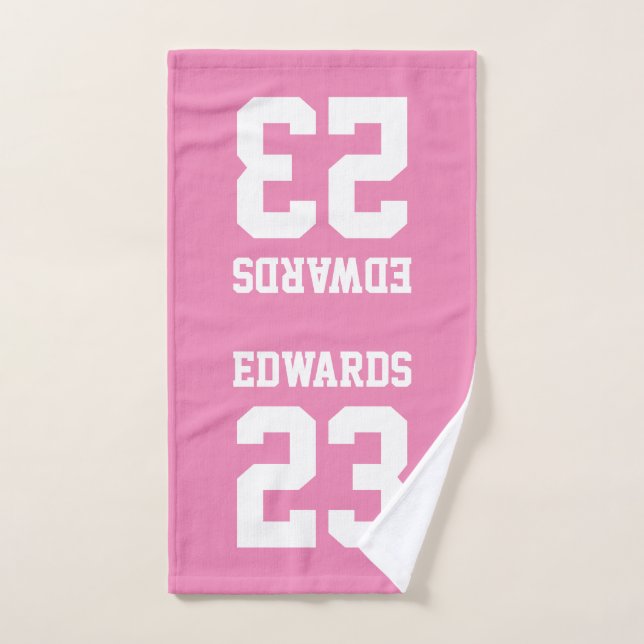 Deportes de personalizado numerados con nombre (Toalla de mano)