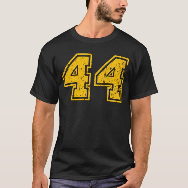 Deportes Jersey Uniforme Vintage Amarillo Número # (Anverso)
