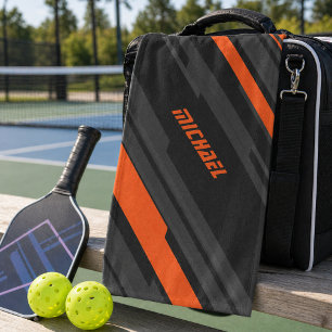 Deportes Nombre Geométrico Naranja Negro Moderno