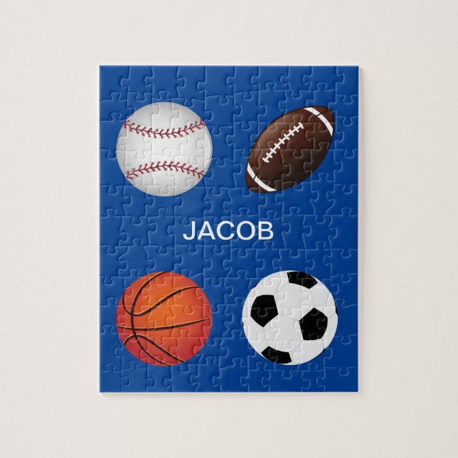 "DEPORTES" PUZZLE CON NOMBRE DE NIÑOS. (Vertical)