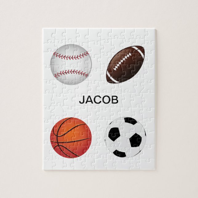 "DEPORTES" PUZZLE CON NOMBRE DE NIÑOS. (Vertical)