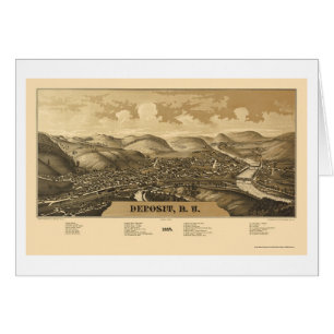 Depósito, mapa panorámico de NY - 1887