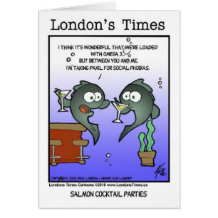 Depresión Salmon Funny Cards Mugs & Gifts