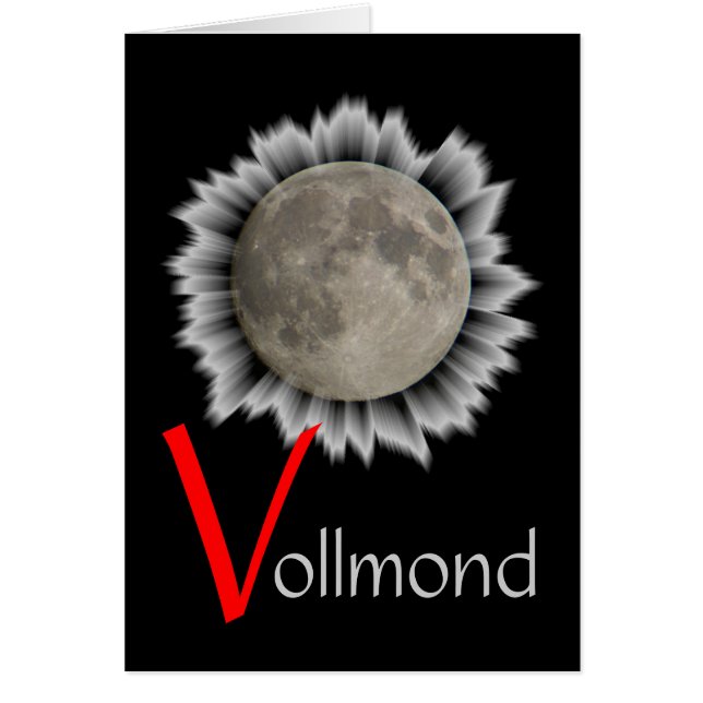 Der Mond, la lune, la luna, la luna Grusskarte (Frente)