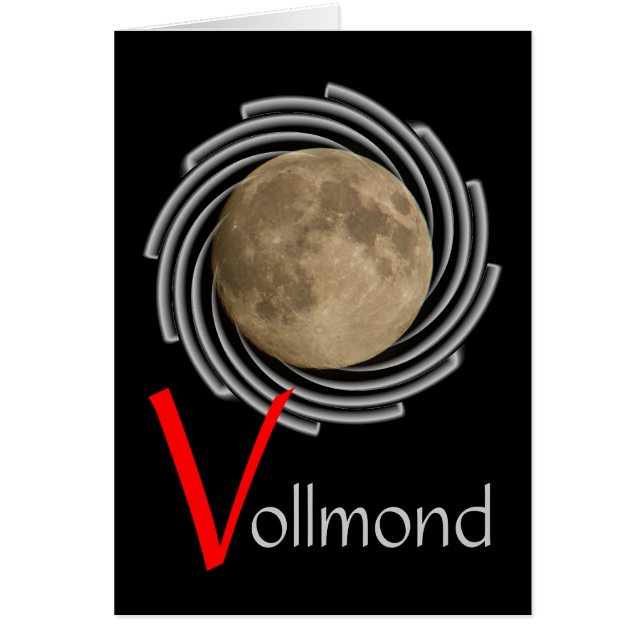 Der Mond, la lune, la luna, la luna Grusskarte (Frente)