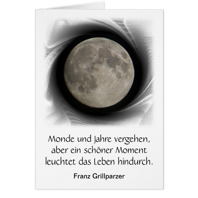 Der Mond, la lune, la luna, la luna Karte (Frente)