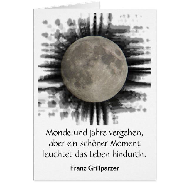 Der Mond, la lune, la luna, la luna Karte (Frente)
