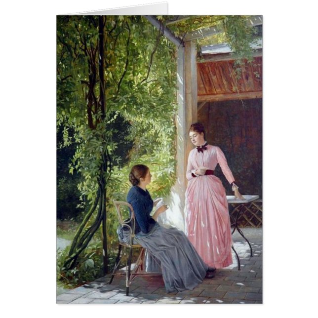 Der Terrasse - tarjeta del Auf del arte (Frente)